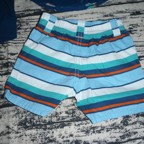 Gymboree Octopus Hugs 3-6 Month Baby Boy Hoodie Shirt Shorts NWT Outfit Defect - Picture 3 of 5